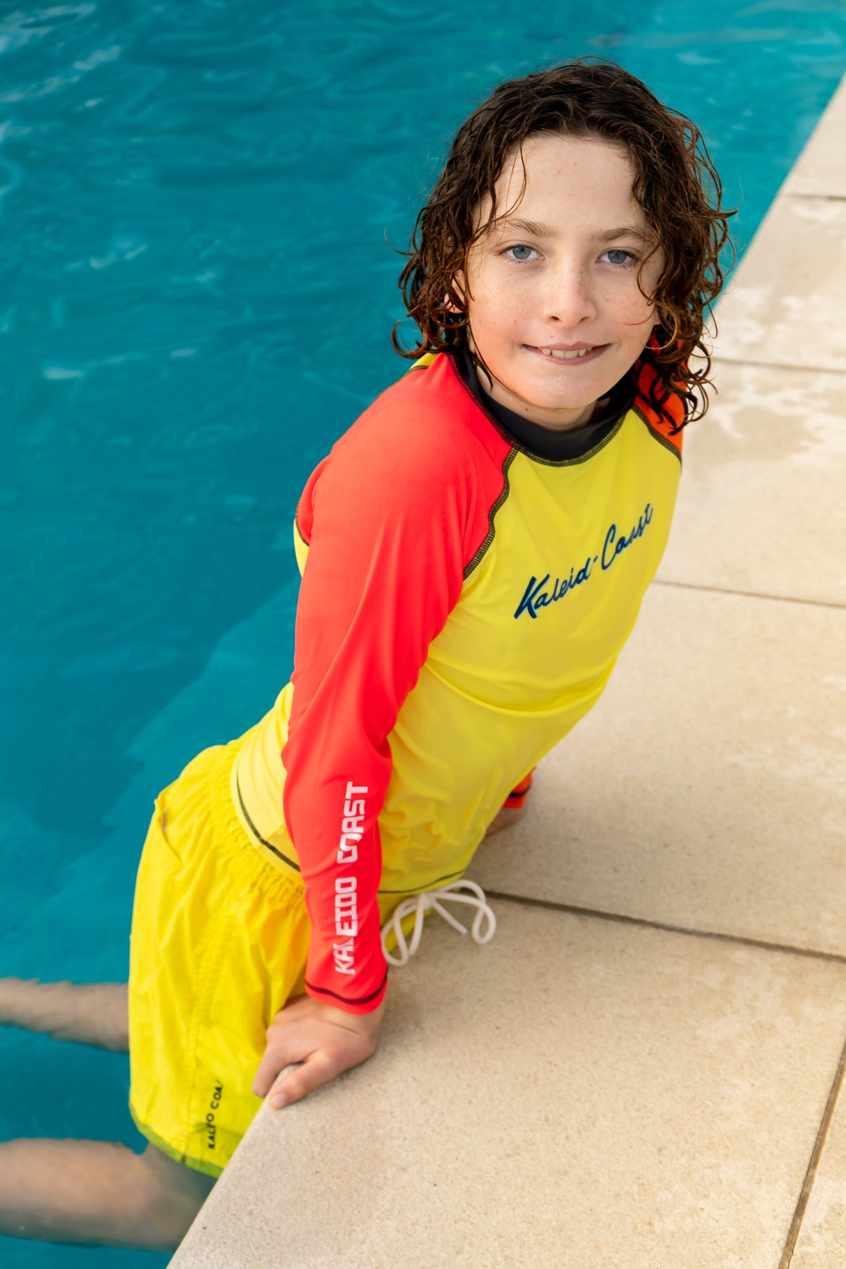 Ripple Rash Top - Yellow Fin
